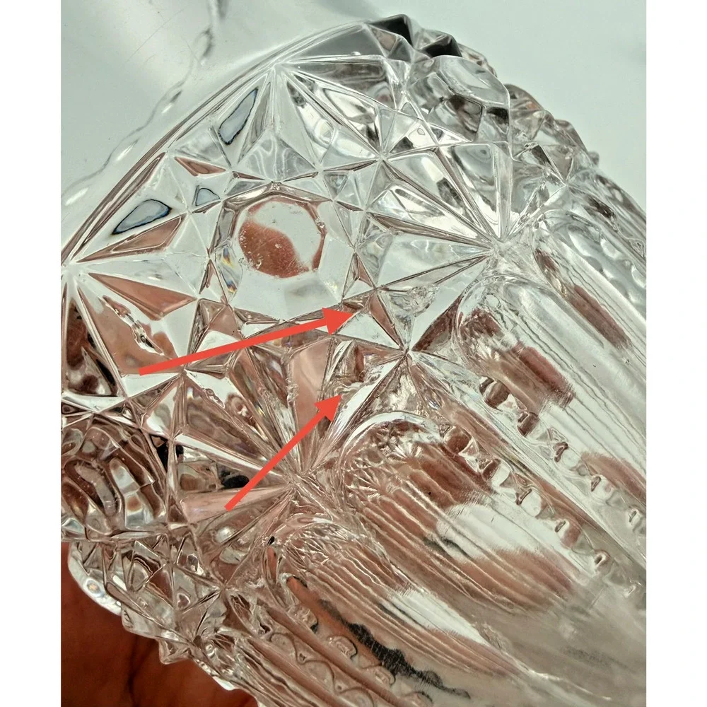 Antique EAPG Early American Pattern Glass Celery Vase Victorian Starburst Fluted